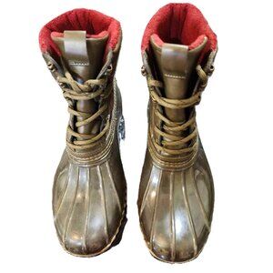 Tommy Hilfiger Duck Boots, Women's, Sz. 8M, Brown, Lace Up, 3/4" Heel, Round Toe